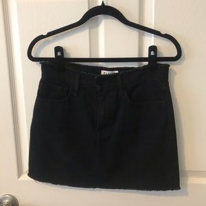 Frame Denim Black Mini Skirt